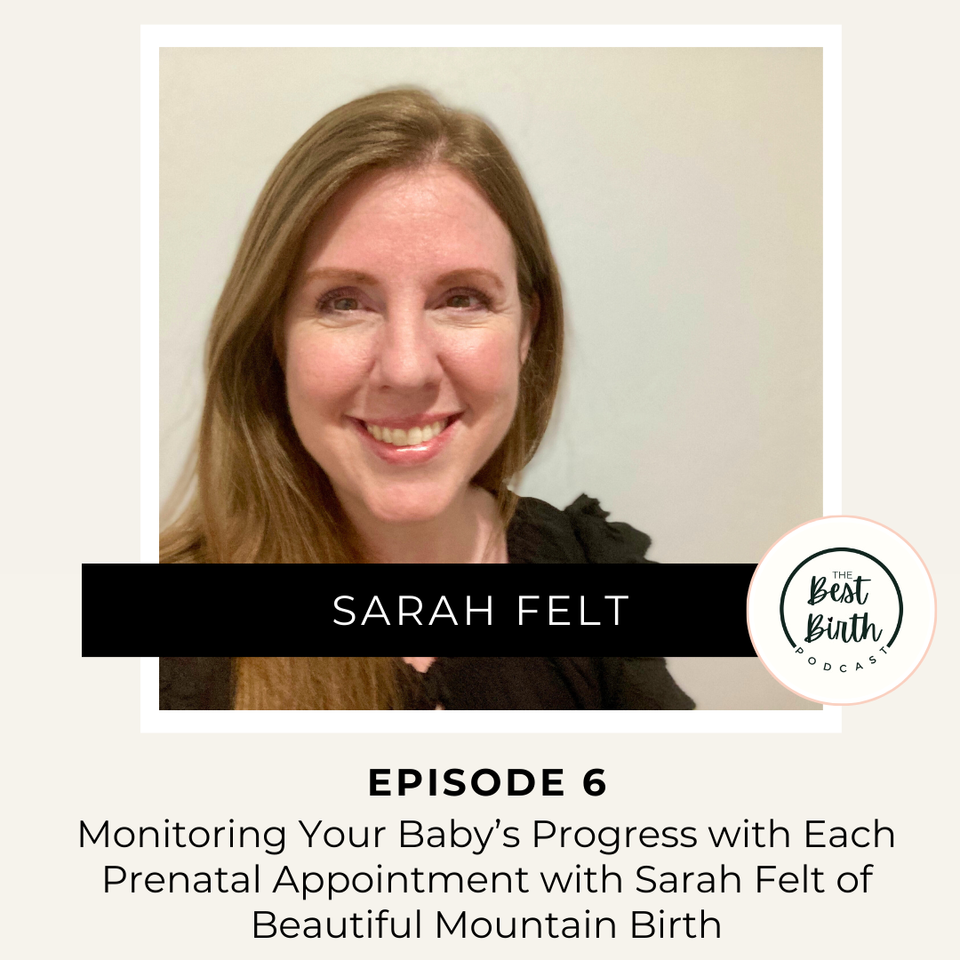 The Best Birth Podcast Episode 6 - Monitoring Your Baby’s Progress with each Prenatal Appointment with Sarah Felt of Beautiful Mountain Birth