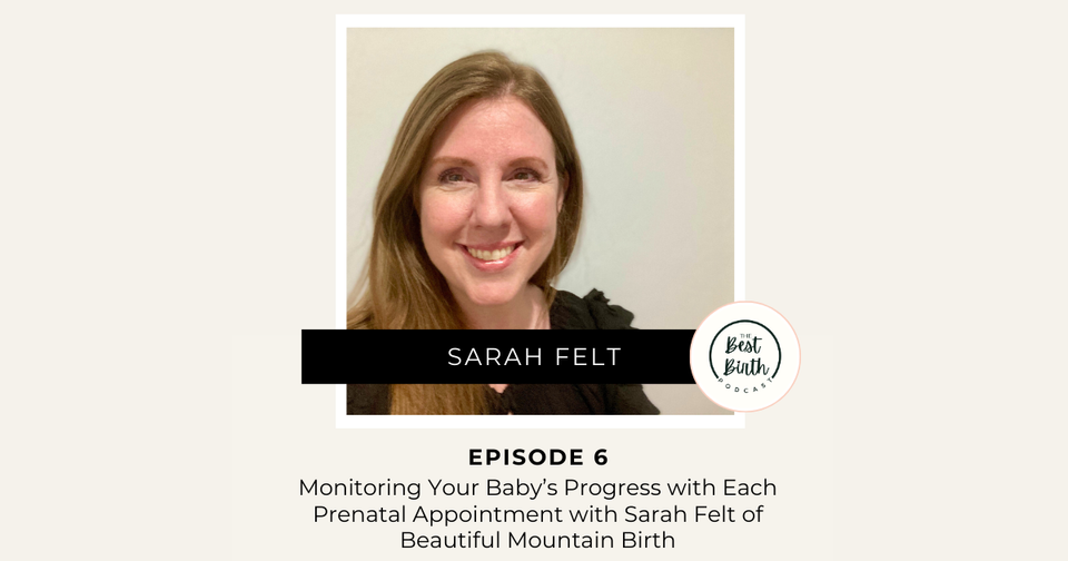 The Best Birth Podcast Episode 6 - Monitoring Your Baby’s Progress with each Prenatal Appointment with Sarah Felt of Beautiful Mountain Birth